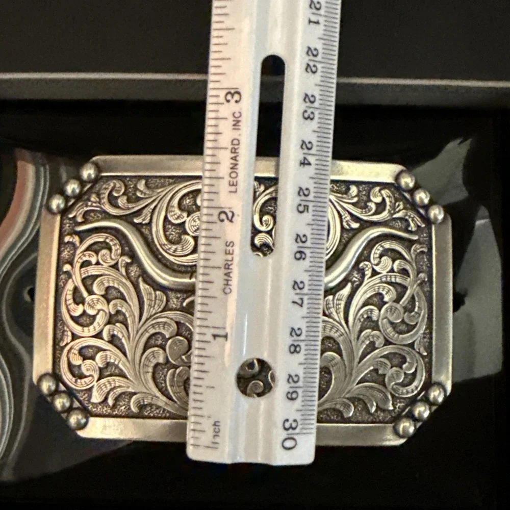 Nocona Belt Co Long Horn Belt Buckle New in Box